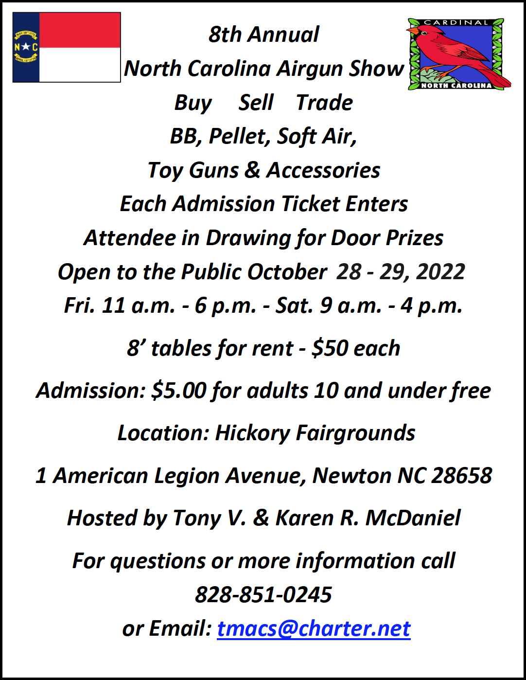 Annual NC Gun Show TMac's Airgun Service